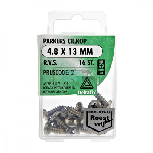 [OCS_2501514] Deltafix Parker CK RVS 4.8x13mm Set 16st