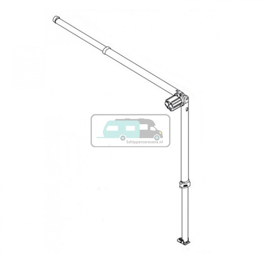 [OCS_2607210] Fiama right rafter+ leg CaravanStore 310/440 6 holes
