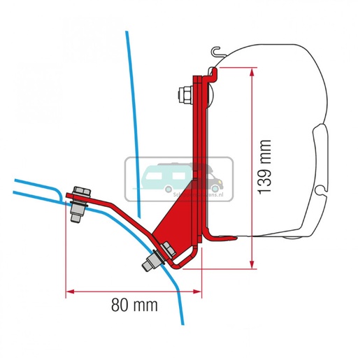 [OCS_2607240] Fiamma Ducato/Pössl Lift Roof/Hymercar Kit H2-L2/L3/L4 >2006 F45