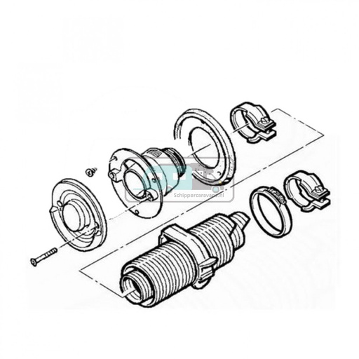 [OCS_439371-01] (07)Wandschoorsteenset EW24 Crèmewit.
