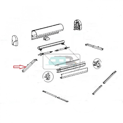 [OCS_455559100] Thule Rafter Arm Assy LH 2000 2.60