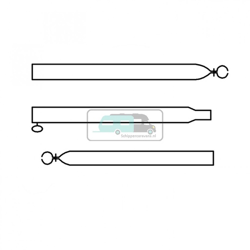 [OCS_96948450] Campking Verandastang 28/25mm 170-260cm Aluminium
