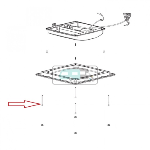 [OCS_0115095] Dometic B1500/B1900 RVS schroef tbv binnenkader