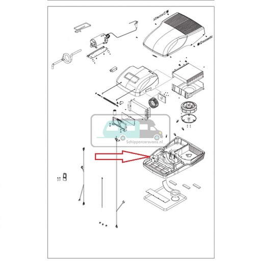 [OCS_0115145] Dometic Behuizing Onderkant FreshJet 1700