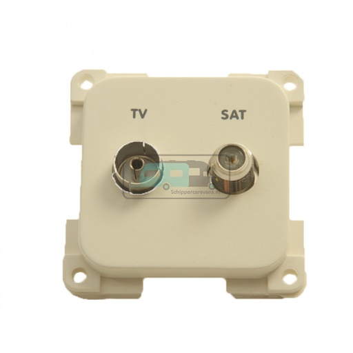 [OCS_0124059B] Presto Contactdoos TV + SAT Inbouw S-10.000 Wit