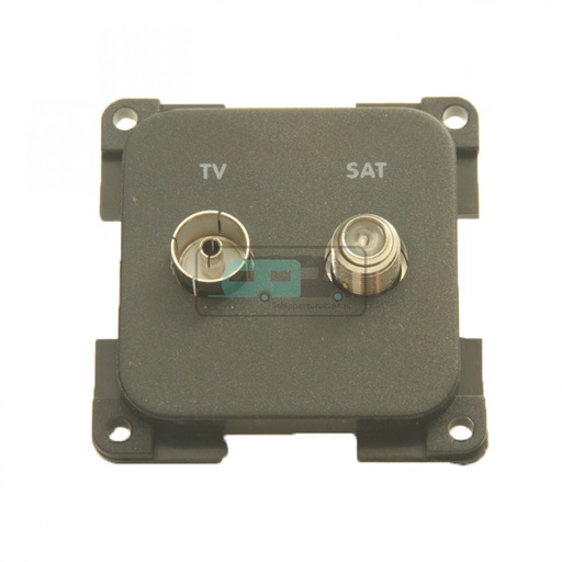 [OCS_0124060B] Presto Contactdoos TV + SAT Inbouw S-10.000 Zwart
