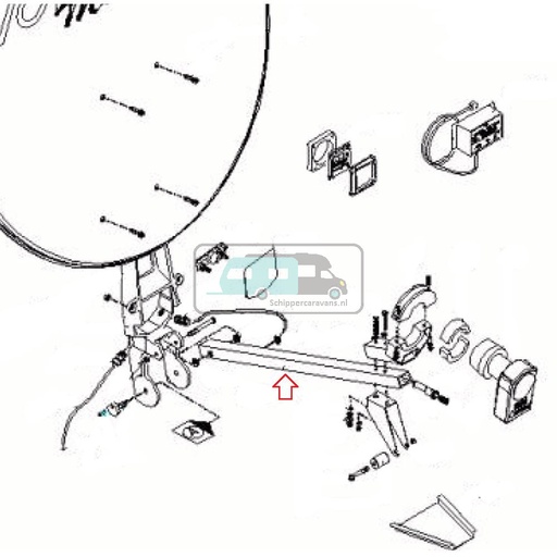 [OCS_0128042] LNB draagarm van Voyager65 nr. 5389