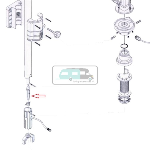 [OCS_0128065] Schroef plastic voor wijzers nr. 6391