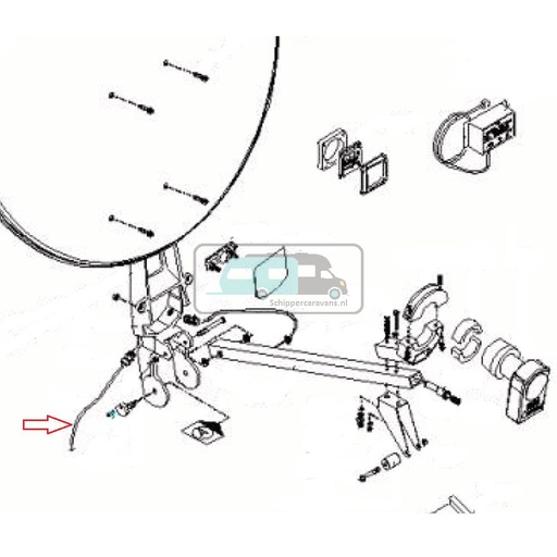 [OCS_0128098] Coaxkabel hellingmeter SDI voor VM nr. 7601