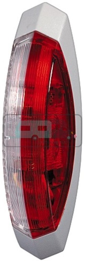 [OCS_0210023B] Hella Markering Ovaal Opbouw Rood/Wit Grijs Frame Rechts
