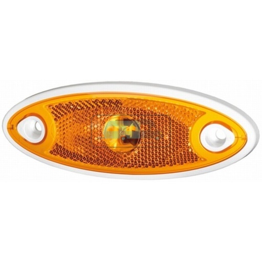 [OCS_0210038B] Hella Zijmarkering LED Ovaal Opbouw Oranje-Wit Frame