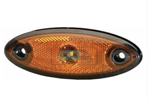 [OCS_0210039B] Hella Zijmarkering LED Ovaal Opbouw Oranje-Zwart Frame