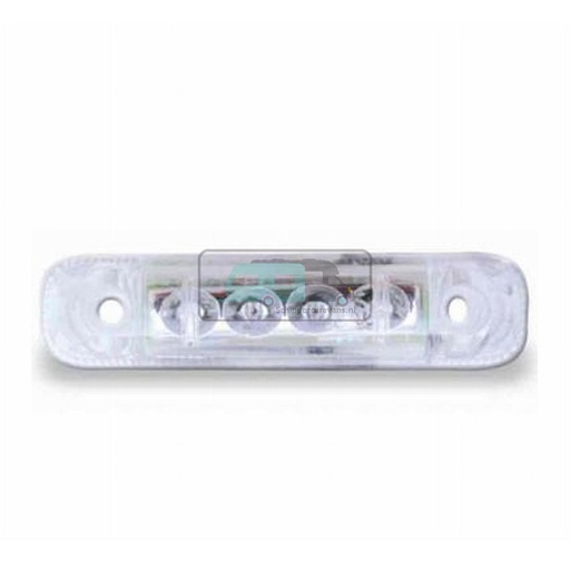 [OCS_0210042B] Jokon Markering LED S24-2 Rechthoekig Opbouw Wit met Rode LEDs