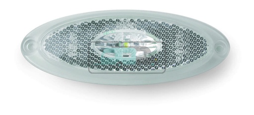[OCS_0210045B] Jokon Breedtelicht LED PLR2010 met Reflector Ovaal Opbouw Wit Transparant Frame