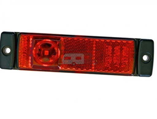 [OCS_0210093] Hella Markering LED met Reflector Rechthoekig Opbouw Rood 50cm Kabel
