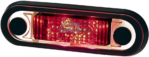 [OCS_0210096] Hella Markering LED Ovaal Inbouw Wit met Rode LEDs 5mtr Kabel
