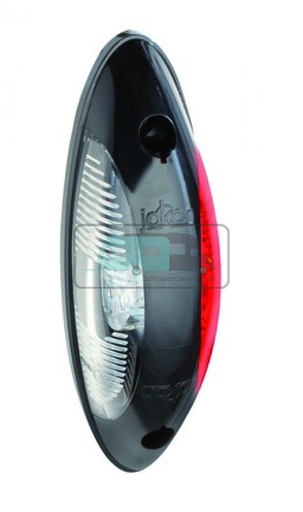 [OCS_0210121] Jokon Markering LED SPL2011 Ovaal Opbouw Rood/Wit Zwart Frame