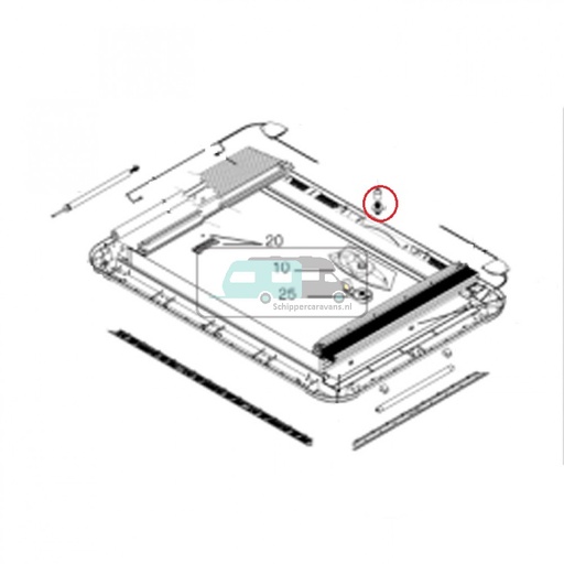 [OCS_0402036] Dometic Heki 3 aandrijfasje BG 1266