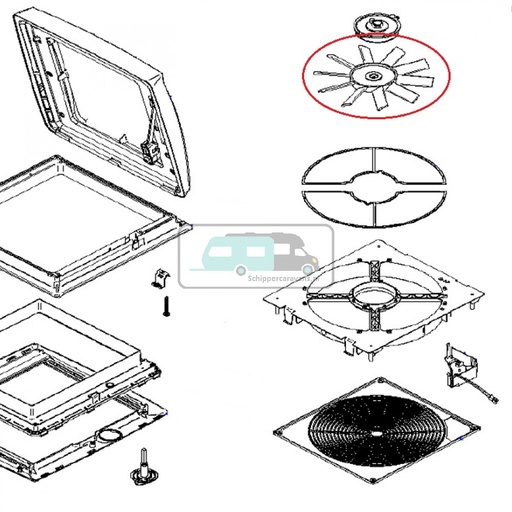 [OCS_0402099] Thule Vent Motor + Fan Blade Ventilator