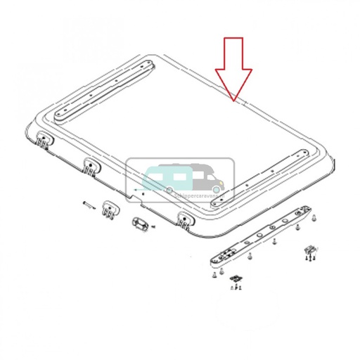 [OCS_0402133] Dometic Heki 3/ 4 Glas zonder aanbouwdelen