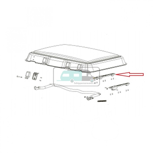 [OCS_0402139] Dometic Midi Heki plaatje  v beugelvariant montage