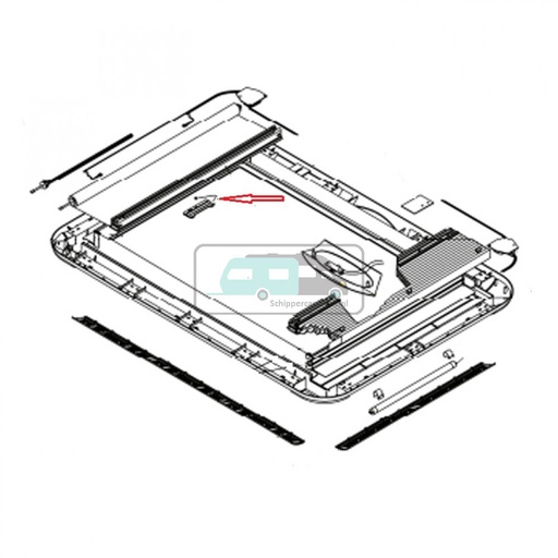 [OCS_0402140] Dometic Heki 3 vergrendeling m veer hor/ verduist.