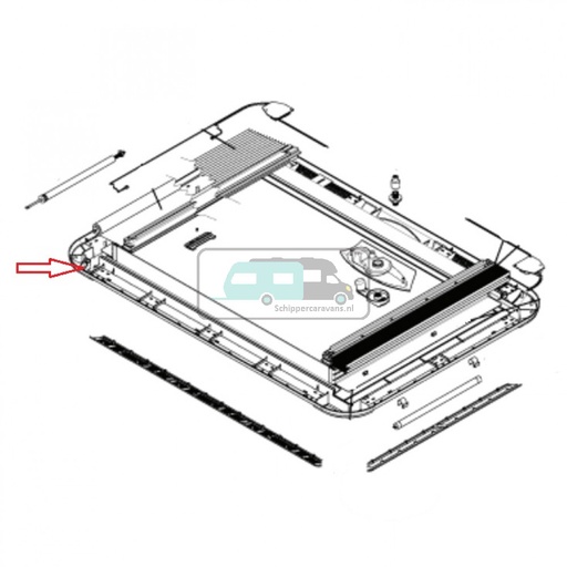[OCS_0402172] Dometic Heki 3/ 4 Binnenkader zonder verlichting