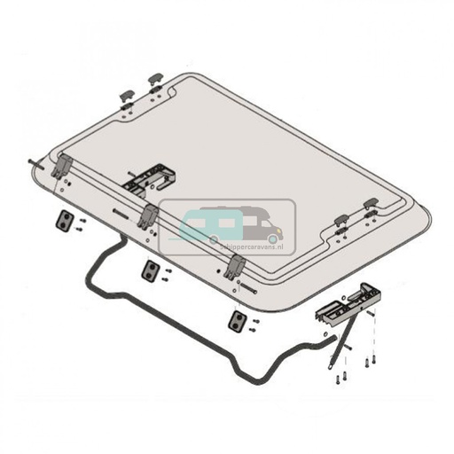 [OCS_0402470] Dometic Heki 2 Afdekkapjes voor Acryl Kap