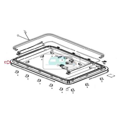 [OCS_0402522] Dometic Heki 3 Buitenkader