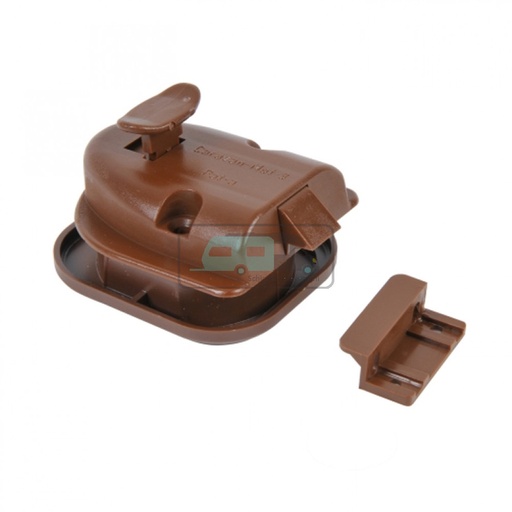 [OCS_0803035B] Toiletdeurslot Rond Inbouw Bruin