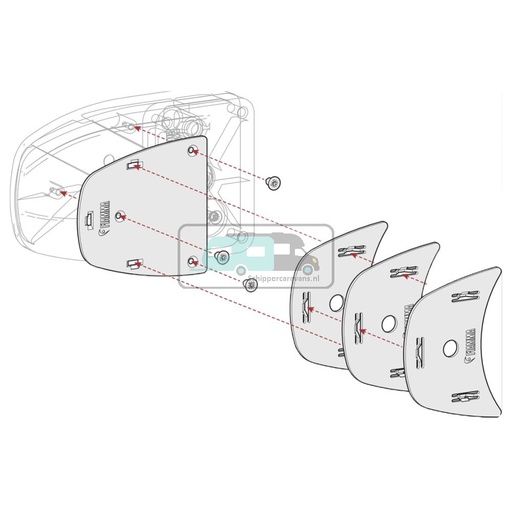 [OCS_0803239] Fiamma Kit Spacer Safe Door >2017 Grijs