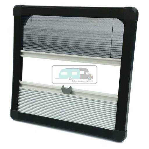 [OCS_0815546] Horrex Gebogen Duo Plissé R5000 Zwart 314x414