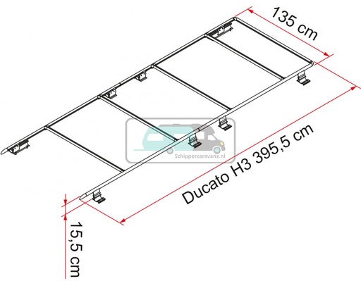 [OCS_0901120] Fiamma Roof Rail Ducato H3 05808-03-