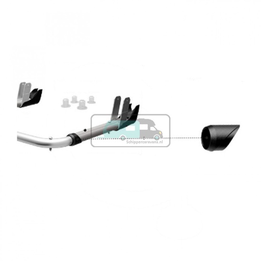 [OCS_0902130B] Fiamma buisverbinder onderbeugel zwart 98656M006