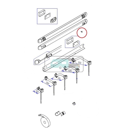 [OCS_0906097B] Thule Security pin à  4stuks.