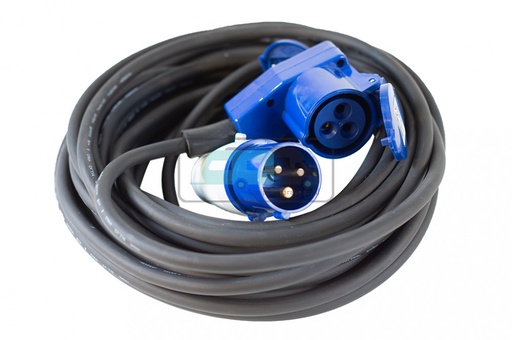 [OCS_1101106] Vechline Verloopkabel 3x1.5mm² CEE-Winkelkoppeling 15m