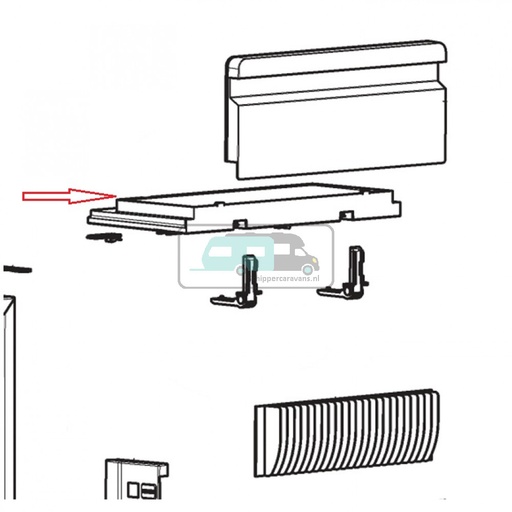 [OCS_1133318] Dometic bottom freezer compartment L=4 RM8551