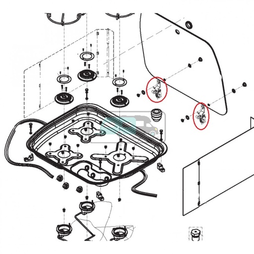 [OCS_1133416] Dometic CE99-ZF460 Kit Scharnier Compleet (2pc)