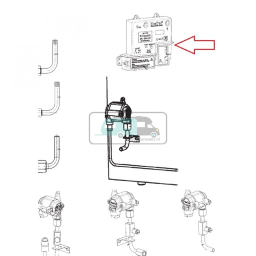 [OCS_1133499] Dometic RMD8505 Aansluiting Steen Compleet MES4