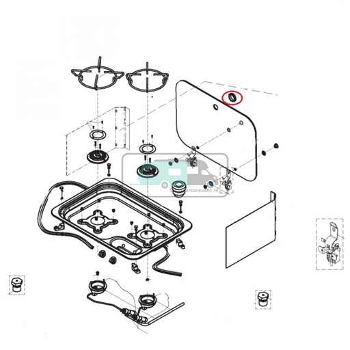 [OCS_1133500] Dometic CE99-DF Beveiligingsring Glasdeksel