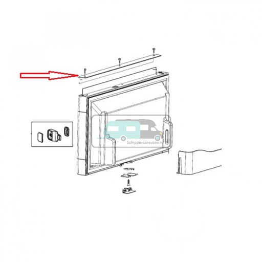 [OCS_1133539] Dometic RM7655L Deurpaneel Vriesvak