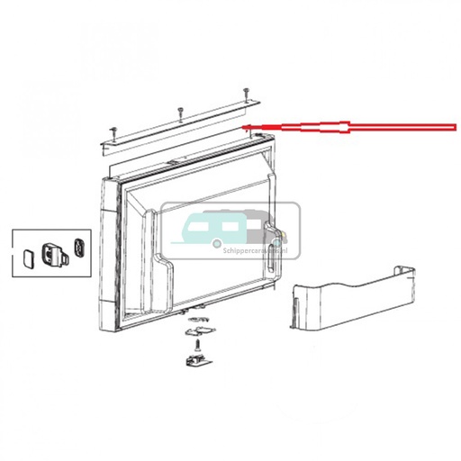 [OCS_1133541] Dometic RM7851L Decoratieplaat Zilver 2,0x500x263