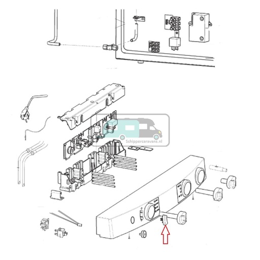 [OCS_1133615] Dometic RMT7665L Deksel Schakelaar Grijs
