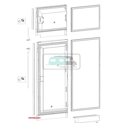 [OCS_1133782] Dometic Decoratieplaat Deur RMD8505