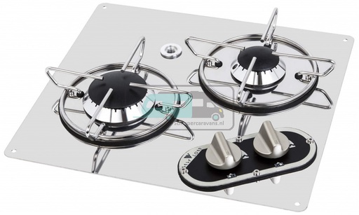[OCS_1140290] RVS Kookplaat 2-Pits 350x320
