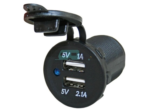 [OCS_1144213B] Power Line Contactdoos USB Lader 1x 1A + 1x 2.1A