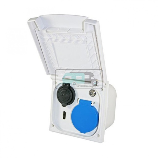 [OCS_1148062] Inbouwstekkerdoos 230V/HDMI/USB/Sat Wit