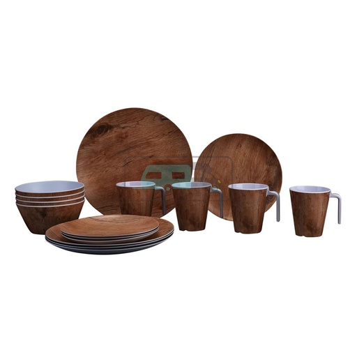 [OCS_1302145] Gimex Nature Line Teak 16-delig