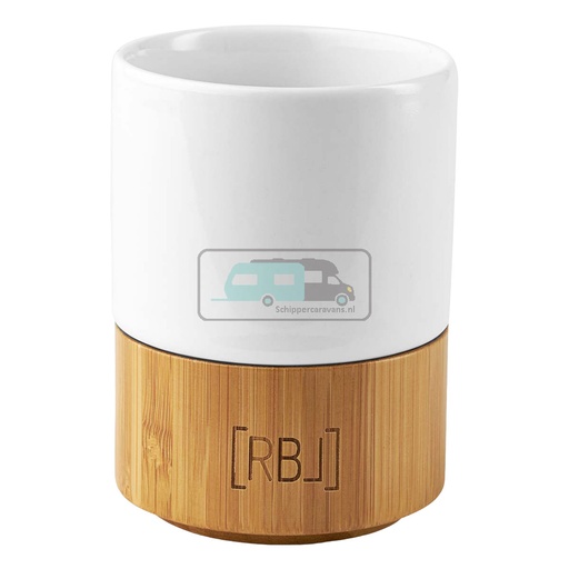 [OCS_1302304] RBL Koffiemok 200ml Bamboe/Wit