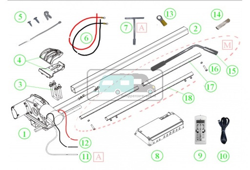 [OCS_1502279] P1 Geleideframe RV/LA zonder motor